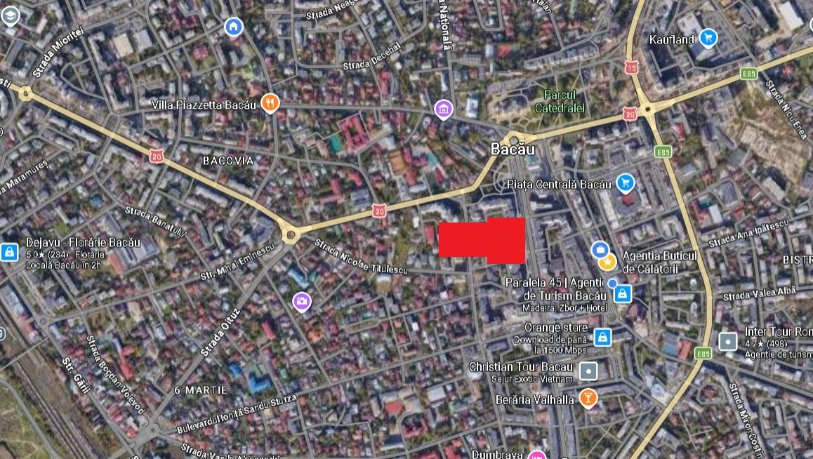 Spatiu comercial si teren ultracentral dezvoltare proiect Bacau