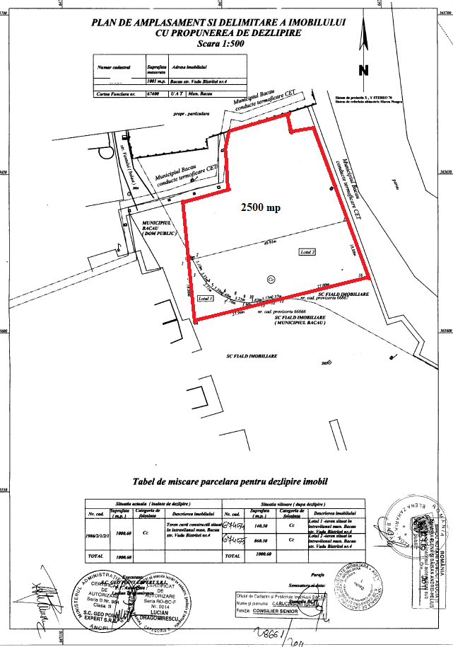 Teren intravilan Bacau 2400 mp Vadu Bistritei Bacau